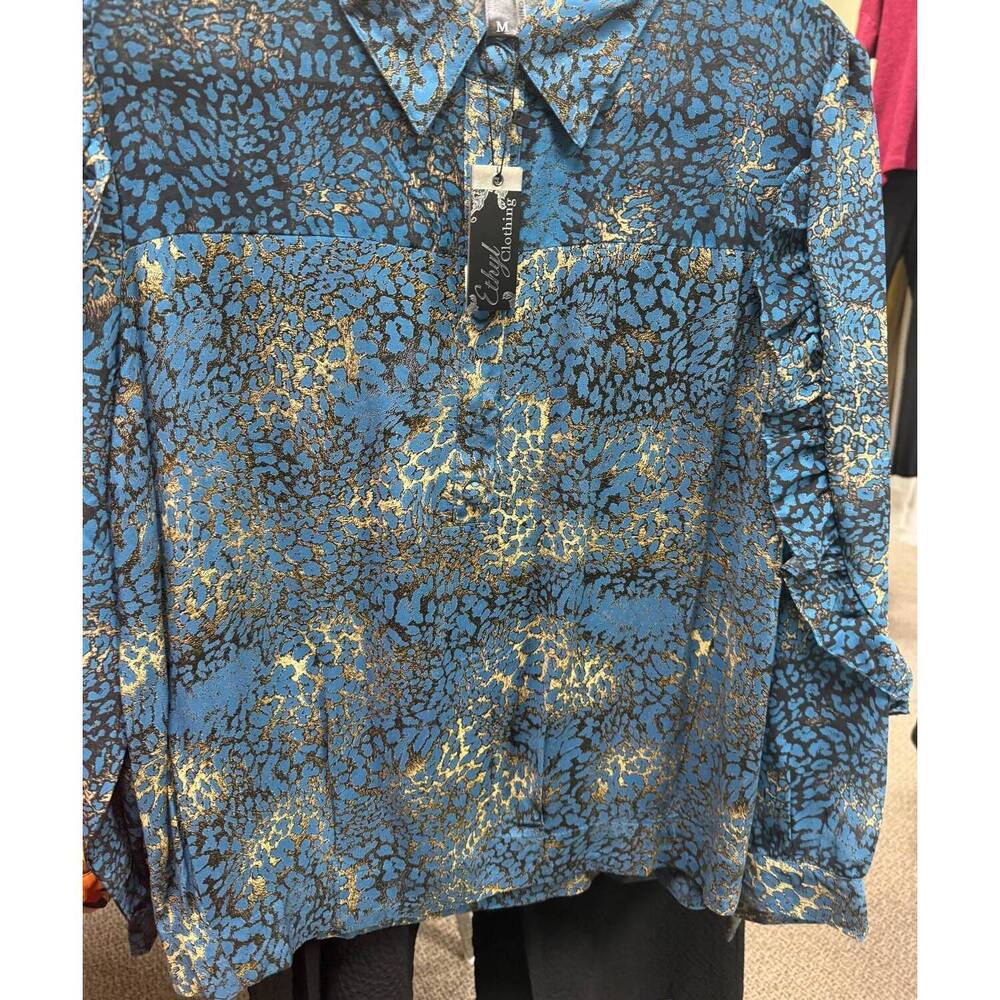 NEW TRUE BLUE women's ethyl blouse in blue
